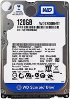 Жесткий диск Western Digital WD1200BEVT 120Gb 5400 SATAII 2,5" HDD