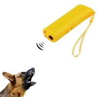 Ультразвуковой отпугиватель собак с функцией тренировки, цвет желтый