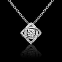 PLATINA jewelry Золотая подвеска с вставками Swarovski 03-3004-00-501-1120-38