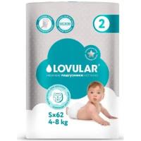 Подгузники LOVULAR HOT WIND S (4-8 кг.), 62 шт