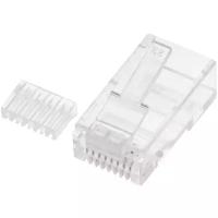 Разъём 05-1031 компьютерный RJ45 8P8C 8 контактов со вставкой категория 6 Rexant (39 шт. в комплекте)