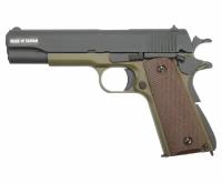 Страйкбольный пистолет KJW Colt M1911A1 (6 мм, Gas, GBB, олива)