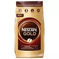 Кофе молотый в растворимом NESCAFE (Нескафе) "Gold" сублимированный 900 г 01968 621073 (1)