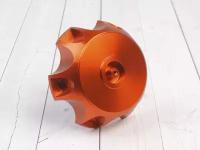 PitBikeClub Крышка топливного бака алюминиевая d-48,5 мм SM-PARTS (оранжевый)