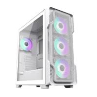 GameMax Корпус GameMax SIEGE WH без БП (Midi Tower, ATX,Белый.,Зак. стекло, USB3.0, 4*120мм ARGB)