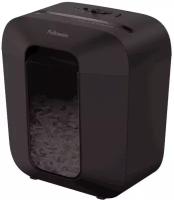 Fellowes Шредер Fellowes PowerShred LX25 черный (секр.P-4) перекрестный 6лист. 11.5лтр. скрепки скобы пл.карты