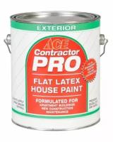 Краска Ace Contractor Pro Flat Latex House Paint (Ultra White,gal (US) 3,78 л.)