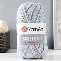 YarnArt Пряжа "Sweet Baby" 100% акрил 300м/100г (912 астра-гол-зеленый)