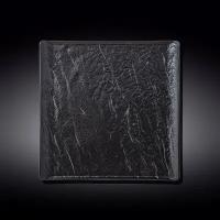 Тарелка квадратная WL-661107/A (27*27см) черный сланец