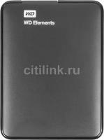 Внешний диск HDD WD Elements Portable WDBUZG0010BBK-WESN, 1ТБ, черный