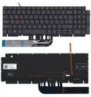 Клавиатура для ноутбука Dell G15 (5510) черная с красной подсветкой