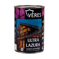 Декоративная пропитка для дерева Veres Ultra Lazura №12, глянцевая, 0,9 л, белая