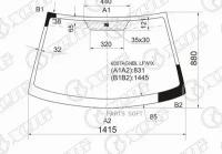 Стекло лобовое Nissan Almera 00-06 / Almera Classic 06-12 / Bluebird Sylphy 00-05 XYG 6007AGNBL LFW/X | цена за 1 шт