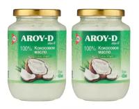 Aroy-D Масло 100% кокосовое (extra virgin), 450 мл 2 шт
