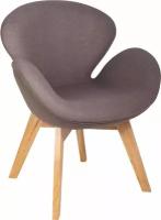 Кресло Беон Swan Wood legs (Arne Jacobsen) A062 Серый кашемир