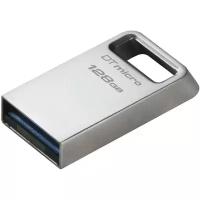 Kingston Флешка USB DataTraveler Micro 128ГБ, USB3.0, серебристый dtmc3g2 128gb