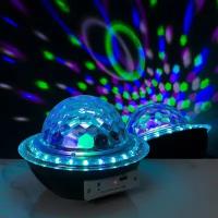 Световой прибор «НЛО» 12 см, динамик, свечение RGB, 220 В