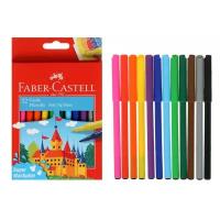 FABER-CASTELL Фломастеры Faber-Castell «Замок» смываемые, в картонной коробке с европодвесом, 12 цветов