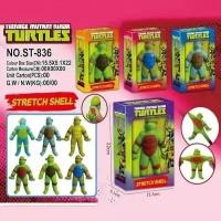 Игрушка антистресс Тянучка Черепашки Ниндзя, "TURTLES - Teenage Mutant Ninja" ST-836, 16см, комплект 6шт видов