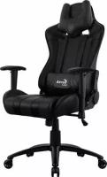 Кресло игровое Aerocool AC120 AIR-B, на колесиках, ПВХ/полиуретан, черный