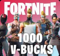 Игровая валюта Fortnite - 1000 V-Bucks + кирка в подарок* / Активируется на любом устройстве / Весь мир, Россия, Беларусь