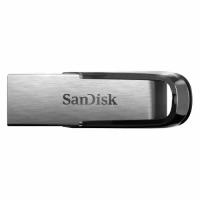 Флешка USB Sandisk Cruzer Ultra Flair 128ГБ, USB3.0, серебристый и черный [sdcz73-128g-g46]