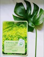 TONYMOLY Pureness 100 Green Tea Mask Sheet Освежающая тканевая маска для лица с экстрактом зеленого чая 1 шт