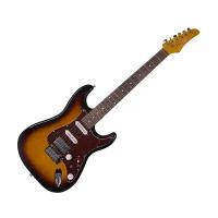 REDHILL STM300/VS эл.гитара, Stratocaster, 1V/2T/3P, S-S-H, ольха/клен+палисандр, цвет санберст