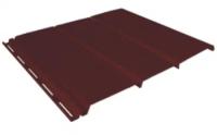 Софит коричневый 0,9 м, тройной, без перфорации, виниловый софит для крыши Ю-Пласт (0,3х3000мм.)