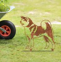 Садовая фигура из металла собака Акита