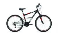 Велосипед горный двухповесной ALTAIR MTB FS 26 1.0 16" (2021) 16" черный/красный