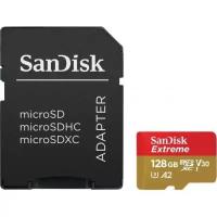 Флеш карта microSDXC 128Gb Class10 Sandisk SDSQXA1-128G-GN6MA Extreme + adapter