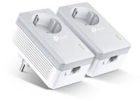 Сетевой адаптер/ AV600 Powerline Adapter with AC Pass Through Starter Kit, Ultra Compact Size, 10/100Mbps, Twin Pack