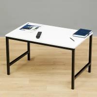 Журнальный стол на металлокаркасе Лимнак 1W ш86/г52/в50 белый/черный