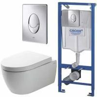 Инсталляция Grohe Rapid SL 38721001 + унитаз SSWW CT2038 (CT4455) ReemFree с сиденьем