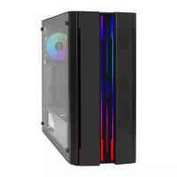 Корпус ExeGate EVO-5020-NPX500, ATX, Midi-Tower, USB 3.2, RGB подсветка, черный, 500 Вт EX292733RUS