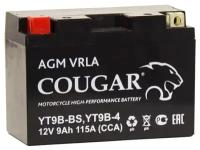 Аккумулятор мотоциклетный COUGAR AGM VRLA 12V9 YT9B-4 150x70x105