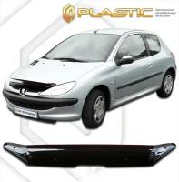 Дефлектор капота для Peugeot 206 хэтчбек 2003-2009 Classic черный