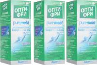 Растворы для контактных линз Alcon Opti - Free Pure Moist 900 мл (3 раствора по 300 мл) + 3 контейнера для линз. Алкон Опти-Фри Пьюр Мойст