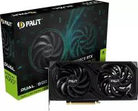 PALIT Видеокарта Palit PCI-E 4.0 RTX4060TI DUAL NVIDIA GeForce RTX 4060TI 8Gb 128bit GDDR6 2310/18000 HDMIx1 DPx3 HDCP Ret NE6406T019P1-1060D