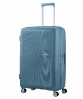 Чемодан на колесах American Tourister Soundbox, 77 см, светло-синий