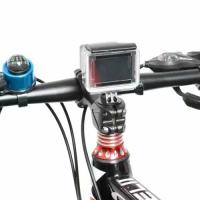 Алюминиевое крепление в рулевую колонку велосипеда для экшен камер GoPro, DJI, чёрное