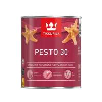 Эмаль алкидная стойкая полуматовая Pesto 30 (Песто 30) TIKKURILA 0,9 л бесцветная (база С)