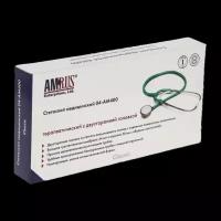 Стетоскоп Amrus 04-АМ400 GR медицинский терапевтический зеленый 1 шт