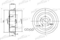 Барабан Тормозной Задн Chrysler: Voyager Ii 95-01, Plymouth: Voyager 95-01 PATRON арт. PDR1482