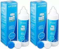 Avizor Aqua Soft Comfort многоцелевой раствор для контактных линз, 500 мл + 2 контейнера для линз. Авизор Аквасофт Комфорт