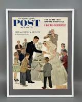 Оригинальная обложка журнала Saturday Evening Post 1958 года в раме. Уникальный подарок!