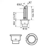 лампа ксенон d2s philips xenon x-treme vision gen2 4800k 85122xv2c1