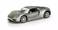 Машина металлическая RMZ City серия 1:32 Porsche 918 Spyder, серебристый цвет, двери открываются 554030-SIL