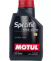 Синтетическое моторное масло Motul Specific 505 01 502 00 5W40, 1 л